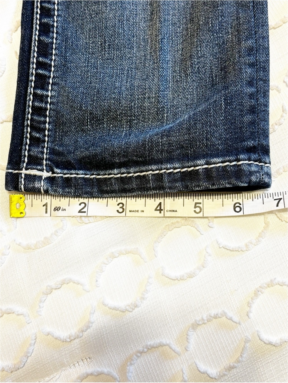 Miss Me Signature Straight Jeans Rhinestones Crosses Flap Pockets Low Rise 27 - Picture 11 of 11